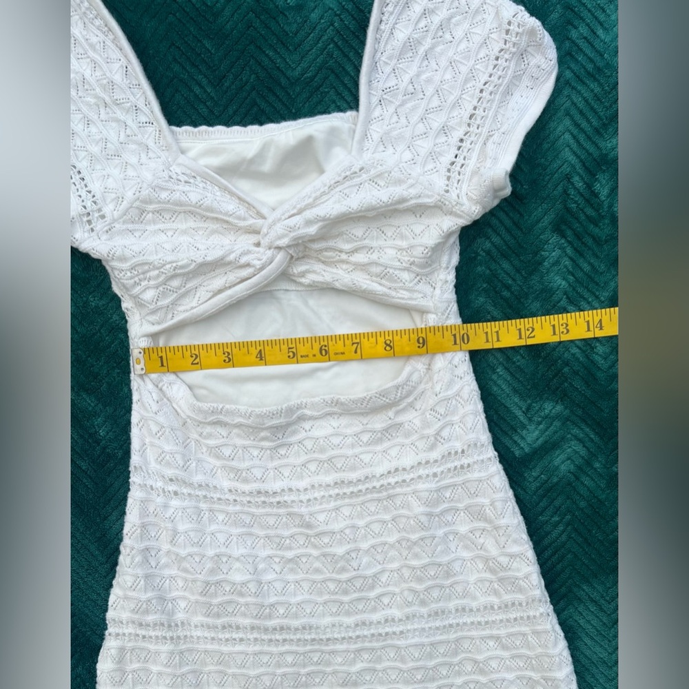 Hollister Whimsy Fairycore White Lace Mini Dress Satin Coastal Cowgirl XS NWT - Picture 8 of 12
